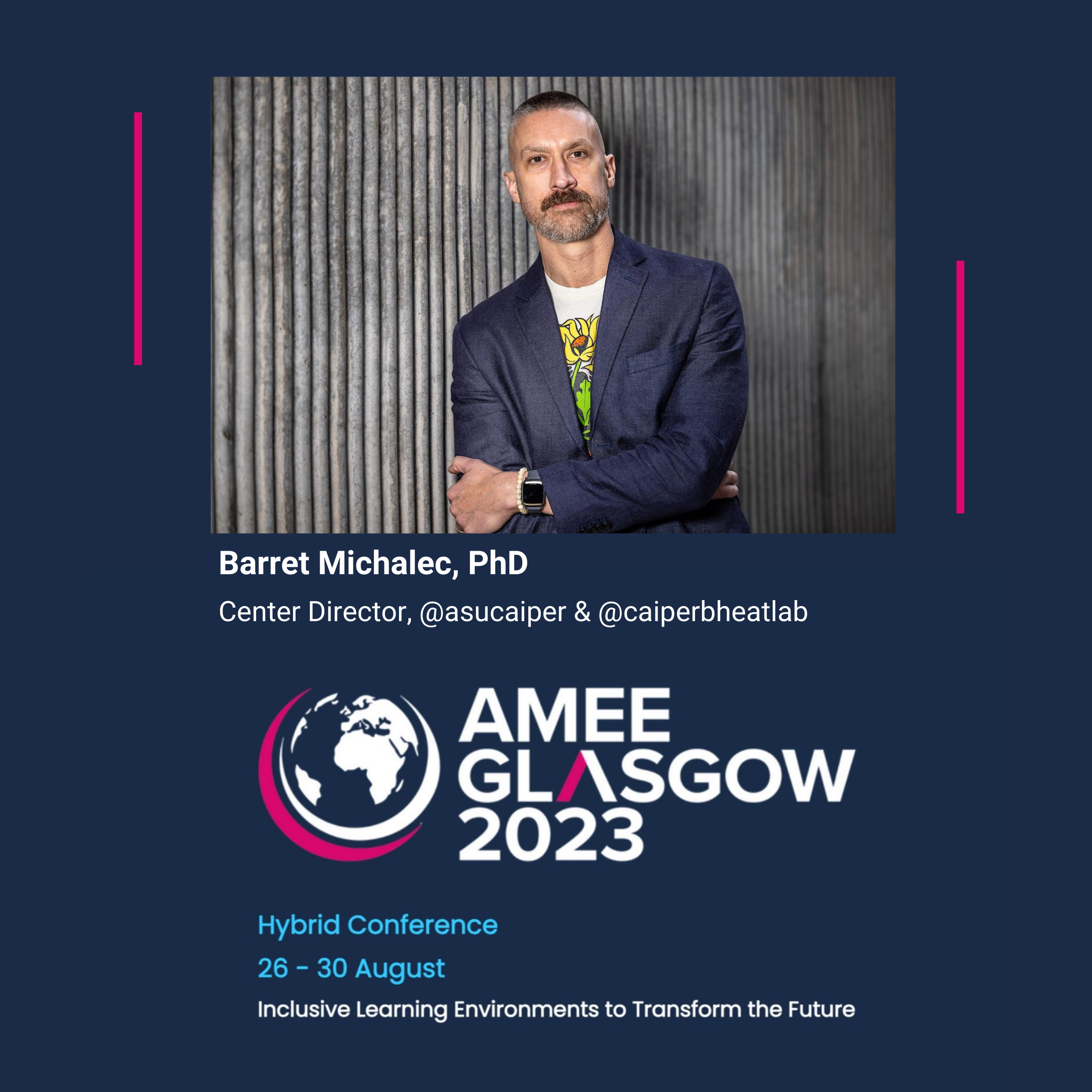 CAIPER Director Barret Michalec at AMEE 2023